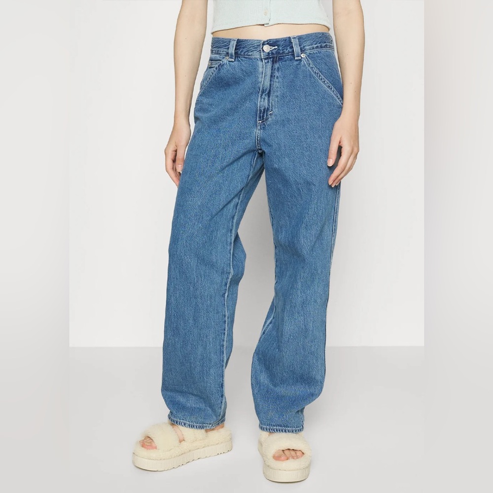 Levi’s 24 Dad Utility jeans blue denim straight leg relaxed S 0